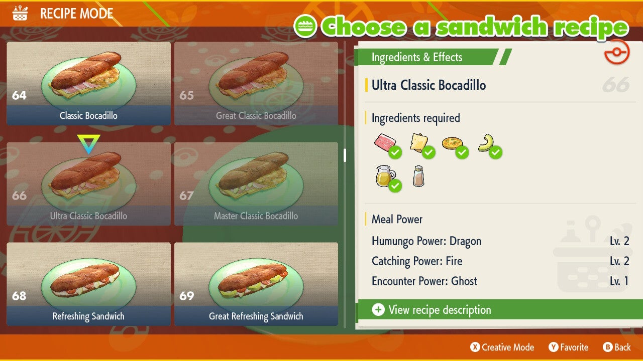 Pokémon Scarlet en Violet Sandwiches maken en de beste sandwich